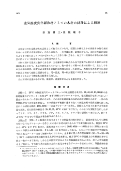 空気温度変化緩和材としての木材の材種による相違