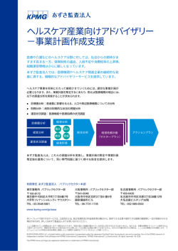 ヘルスケア産業向けアドバイザリー －事業計画作成支援
