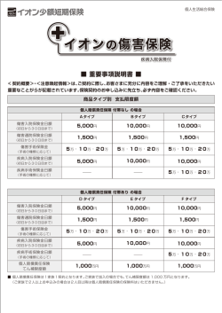 重要事項説明書 - イオン少額短期保険株式会社