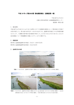平成 28 年 6 月熊本水害 現地調査報告（速報版第 1 報）