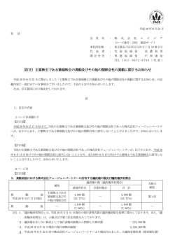 （訂正）主要株主である筆頭株主の異動及びその他の