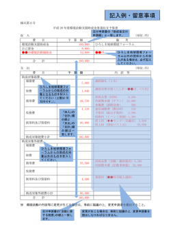 記入例・留意事項 - ひろしま地球環境フォーラム