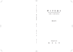 博 士 学 位 論 文