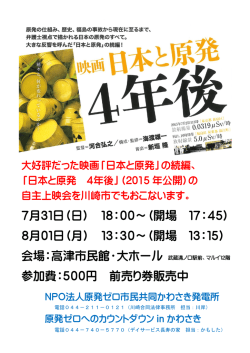 原発ゼロ・市民共同発電所共催 映画会