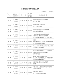 公益財団法人警察協会役員名簿