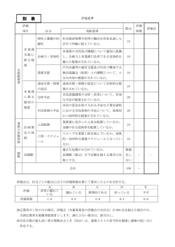 別表 評価基準 [PDFファイル／122KB]