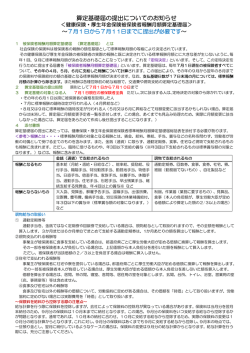 算定基礎届の提出についてのお知らせ