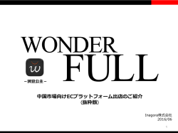 中国市場向けECプラットフォーム出店のご紹介