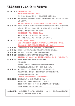 大会詳細のPDF - 東京湾黒鯛落とし込みバトル