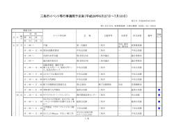 三条市イベント等行事週間予定表（平成28年6月27日～7月10日）