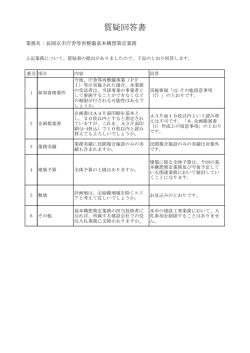 質疑回答書 - 長岡京市
