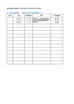 裁判員裁判対象事件の公判日程 神戸地方裁判所（PDF）