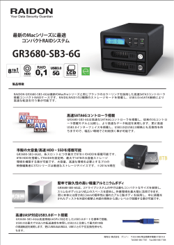 液晶パネル搭載2ベイRAIDケース、RAIDON 「GR3680-SB3