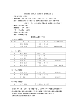 SUZUKI JAPAN CUP2016 静岡県大会 ・平成 28 年7月9日(土) ・島田