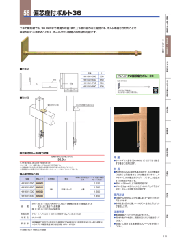 偏芯座付ボルト36