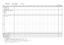 （参考例） 収支計画書 （1年目）