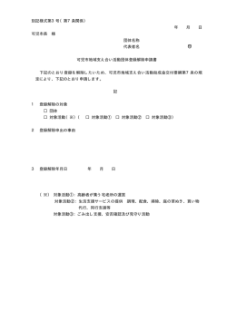 別記様式第3号（第7条関係） 年 月 日 可児市長 様 団体名称 代表者名