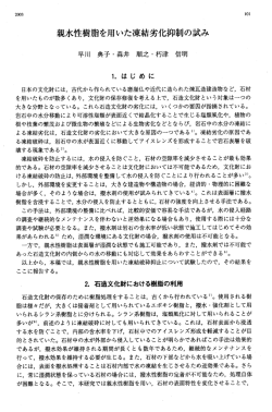 親水性樹脂を用いた凍結劣化抑制の試み