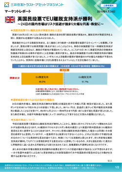 英国民投票でEU離脱支持派が勝利