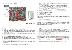 Renesas Starter Kit+ for RX62N クイックスタートガイド