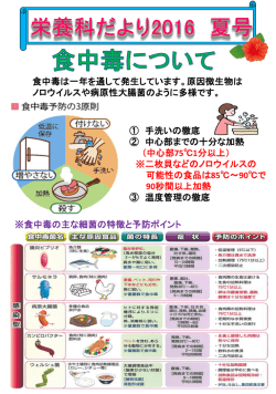 栄養科だより2016 夏号