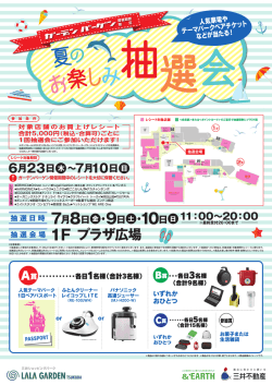 夏のお楽しみ抽選会 - LaLaガーデンつくば