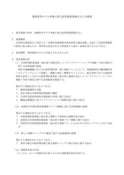 業務改革モデル事業に係る改革提案業務区分1仕様書