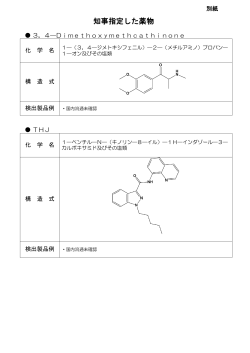 （別紙）指定された薬物の化学構造及び検出製品例
