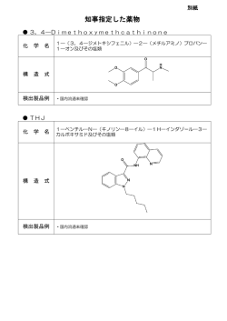 （別紙）指定された薬物の化学構造及び検出製品例