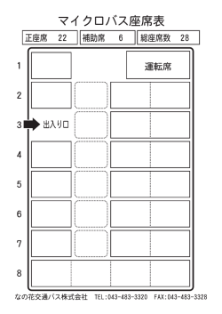 マイクロバス座席表 - なの花交通バス株式会社