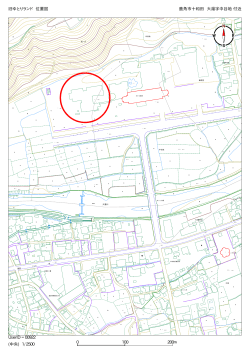 鹿角市十和田 大湯字中谷地 付近 旧ゆとりランド 位置図 200m 100 0