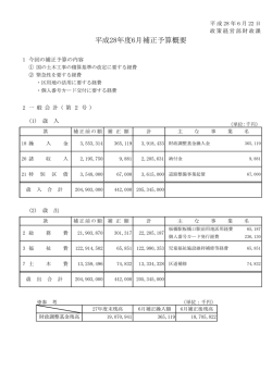 補正予算の概要