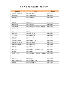 子宮頸がん検診登録医療機関