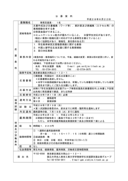 募集職名 雇用期間