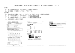 新規・更新競技者登録提出書類について