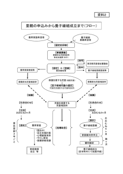 里親の申込みから養子縁組成立まで（フロー）