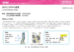 SEMとSPMの連携 －ゴム材料の含有成分の可視化
