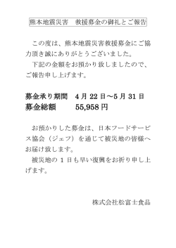募金総額 55958 円