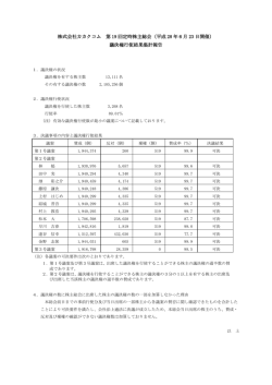 議決権行使結果集計報告