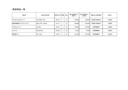別紙リストのとおり（PDF：94KB）