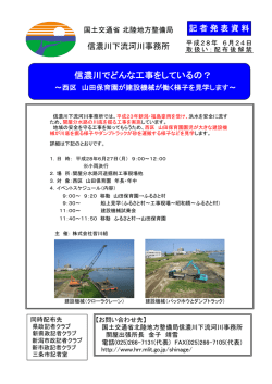 信濃川でどんな工事をしているの？