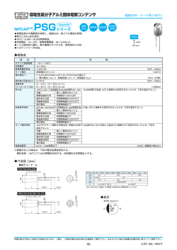 リード形導電性高分子アルミ固体電解コンデンサ PSGシリーズ