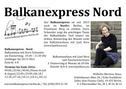 Balkanexpress - Nord - Freitagsgruppe Berlin