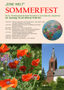 EINE WELT - Ev. Kirchengemeinde Berlin