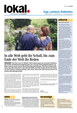 In alle Welt geht ihr Schall, bis zum Ende der Welt ihr Reden