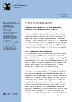 Im Rhein herrscht Lebensgefahr!