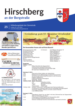 Einladung zum 40. Heisemer Straßenfest