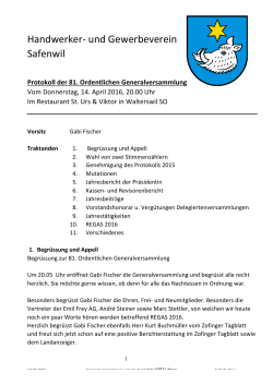 GV Protokoll 2016 - und Gewerbeverein Safenwil