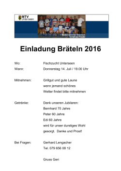 Einladung Bräteln 2016 (1) - Männerturnverein Unterseen