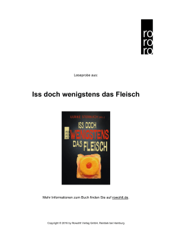 Iss doch wenigstens das Fleisch